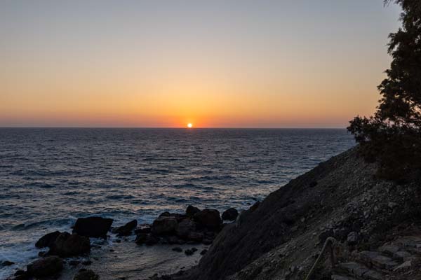 Karpathos Pyles Sonnenuntergang