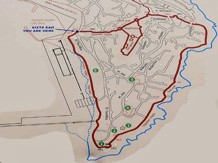 Kavala Stadtbefestigung Plan